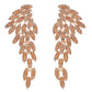 Wing Shaped Long Drop Crystal Cluster Earrings : Iridescent