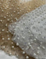 Pearl Rhinestone Studded See Through Mesh Crop Top (White)