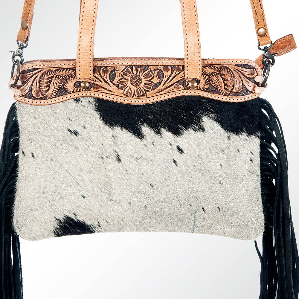 Cowhide Leather Western Crossbody Bag: ADBGS124BRW