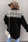 WOMEN DENIM PATCHWORK PLAID JACKET_CWJJ0050: LIGHTBLUE / (M) 1