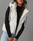 Hooded Puffer Double Slip Pocket Waistcoat: Camel