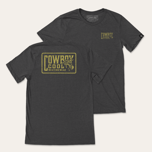 Roughrider Western Graphic Tee: Dark Grey Heather / XL