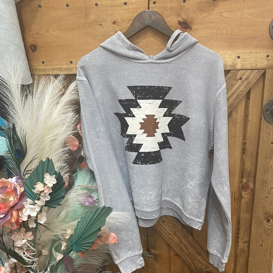 Aztec cropped sweatshirt