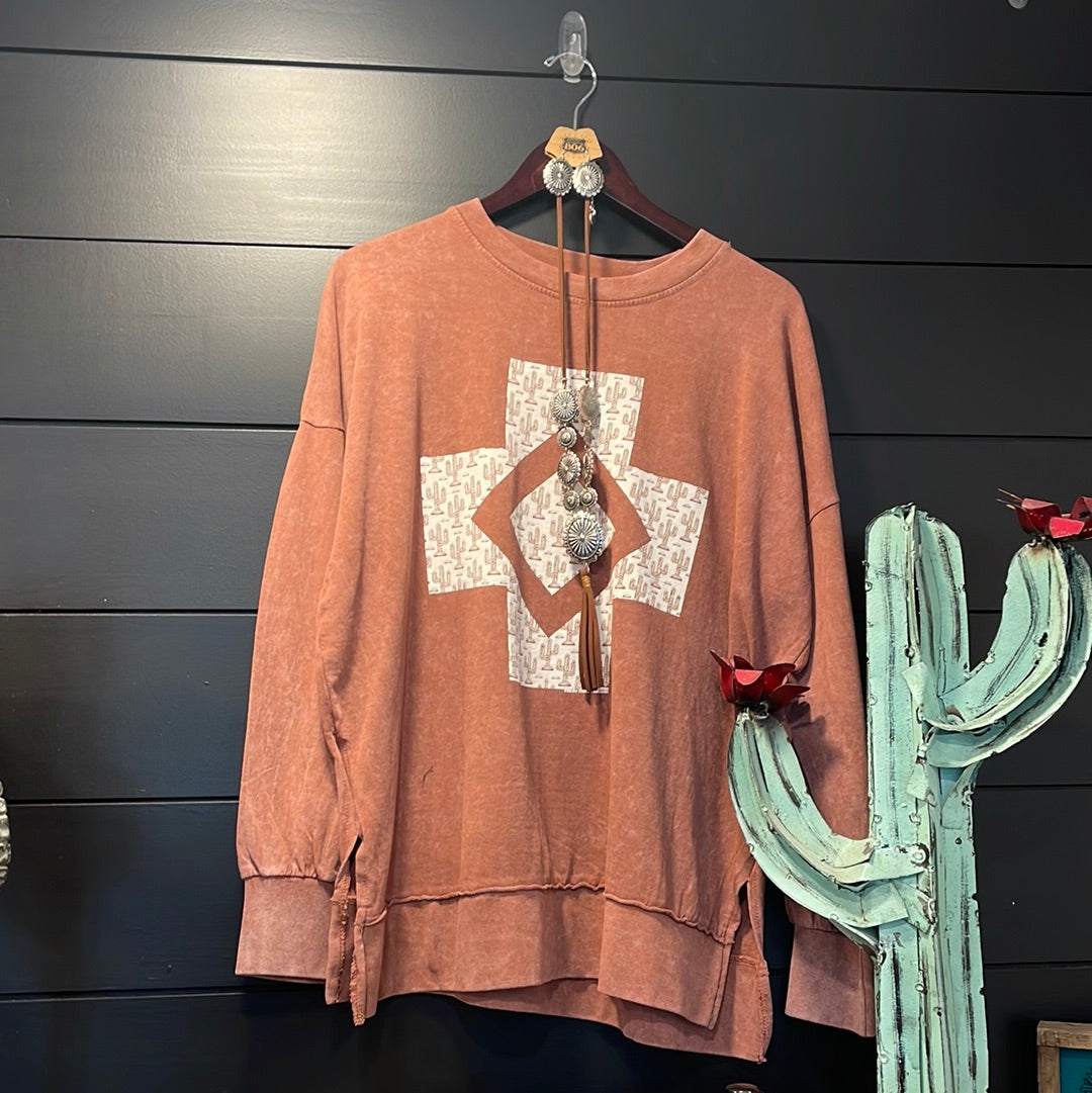 Cross cactus sweatshirt