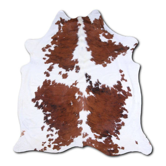 Speckled Brown & White Jumbo Cowhide Size 7-8 ft big