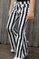 BLACK & WHITE DENIM STRIPE PANTS.  L