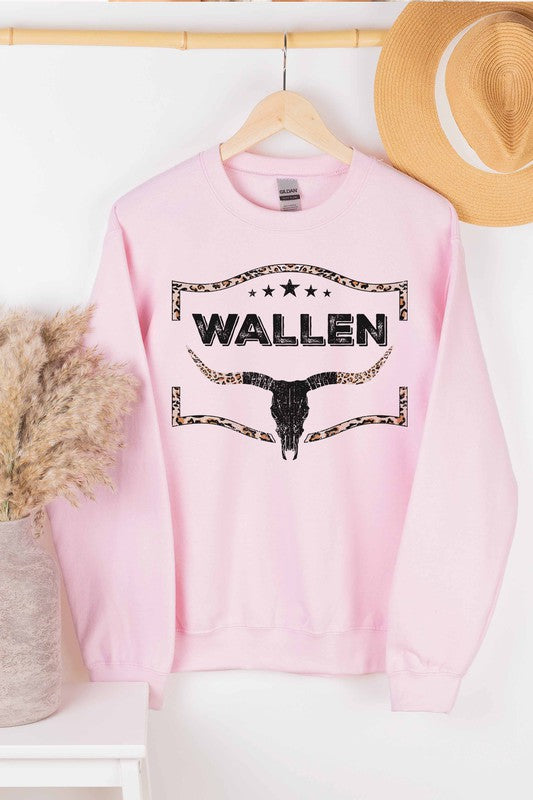 WALLEN LEOPARD WESTERN GRAPHIC SWEATSHIRT