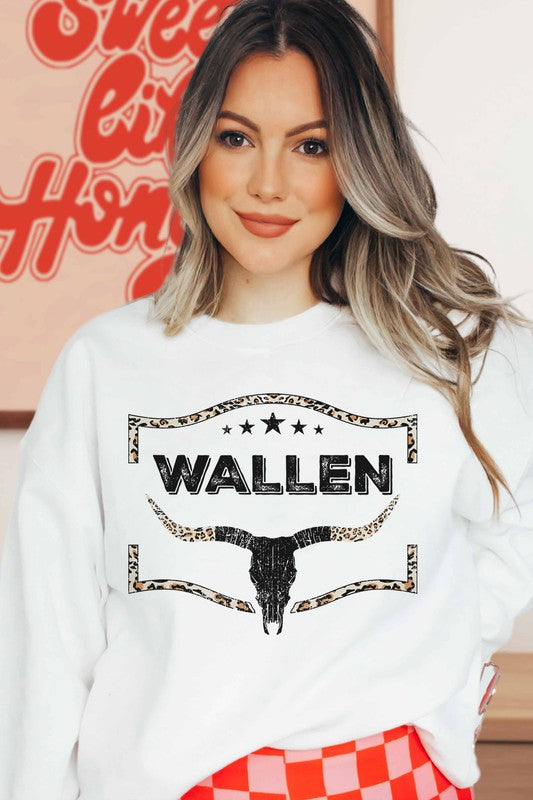 WALLEN LEOPARD WESTERN GRAPHIC SWEATSHIRT