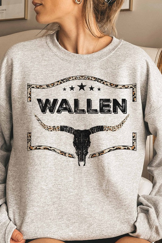 WALLEN LEOPARD WESTERN GRAPHIC SWEATSHIRT