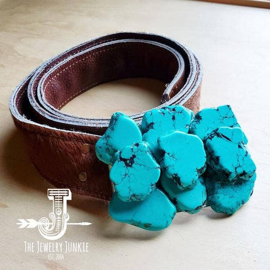 Turquoise Slab Belt Buckle 901a