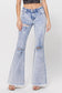 Acid Wash Flare Jeans