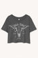 Wild West Long Horn Graphic Crop Tee