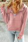 1/4 ZIP HOODIE - PINK