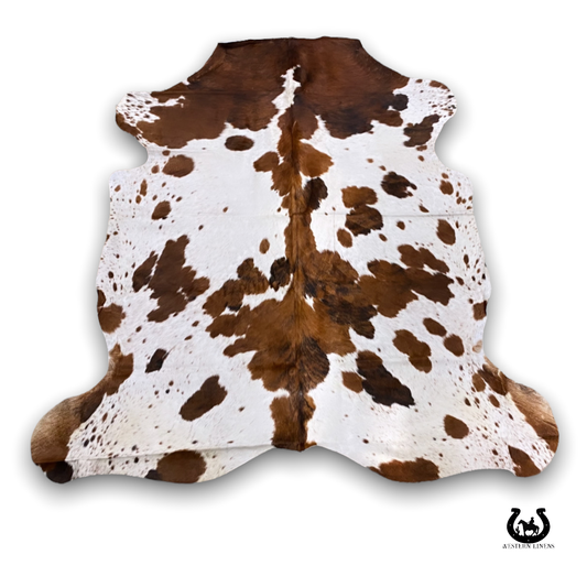 Speckled Tricolor Cowhide Area Rug