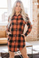 Yule Plaid Button Down Shacket  L / Brown