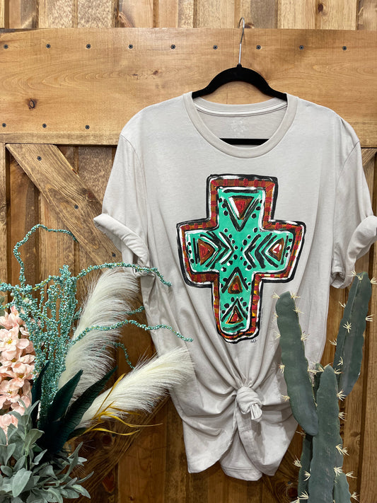 Callie Ann Stelter Aztec Cross Tee